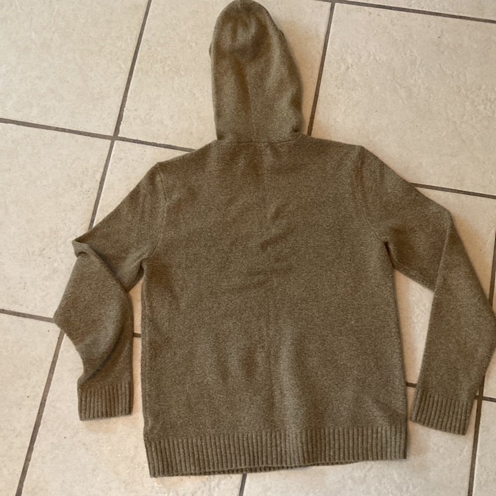 Gently-used Old Navy Dark Sand hooded kangaroo pocket sweater - Picture 5 of 8